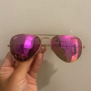 Pink Aviator Ray-Ban Sunglasses